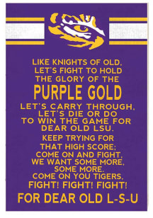 KH Sports Fan LSU Tigers 34x23 Fight Song Sign