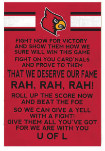 KH Sports Fan Louisville Cardinals 34x23 Fight Song Sign
