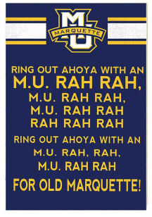 KH Sports Fan Marquette Golden Eagles 34x23 Fight Song Sign