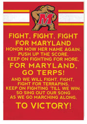 KH Sports Fan Maryland Terrapins 35x24 Fight Song Sign
