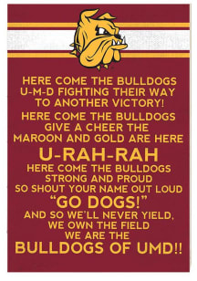 KH Sports Fan UMD Bulldogs 34x23 Fight Song Sign