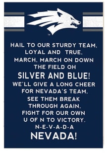 KH Sports Fan Nevada Wolf Pack 34x23 Fight Song Sign