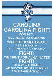 KH Sports Fan North Carolina Tar Heels 35x24 Fight Song Sign