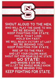 KH Sports Fan NC State Wolfpack 34x23 Fight Song Sign