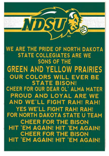 KH Sports Fan North Dakota State Bison 34x23 Fight Song Sign
