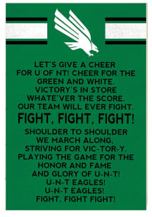 KH Sports Fan North Texas Mean Green 34x23 Fight Song Sign