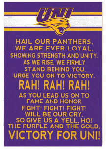 KH Sports Fan Northern Iowa Panthers 34x23 Fight Song Sign