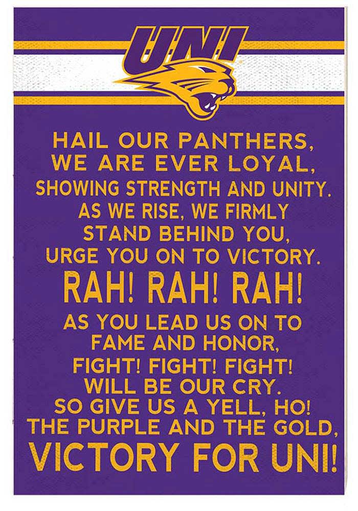 KH Sports Fan Northern Iowa Panthers 35x24 Fight Song Sign