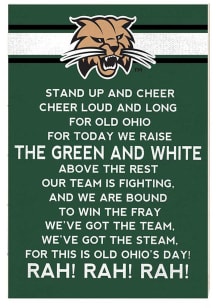 KH Sports Fan Ohio Bobcats 34x23 Fight Song Sign
