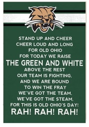 KH Sports Fan Ohio Bobcats 35x24 Fight Song Sign
