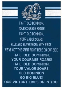 KH Sports Fan Old Dominion Monarchs 34x23 Fight Song Sign