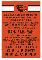 KH Sports Fan Oregon State Beavers 35x24 Fight Song Sign