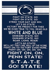 KH Sports Fan Penn State Nittany Lions 34x23 Fight Song Sign