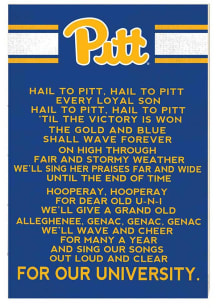 KH Sports Fan Pitt Panthers 34x23 Fight Song Sign