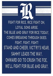 KH Sports Fan Rice Owls 34x23 Fight Song Sign