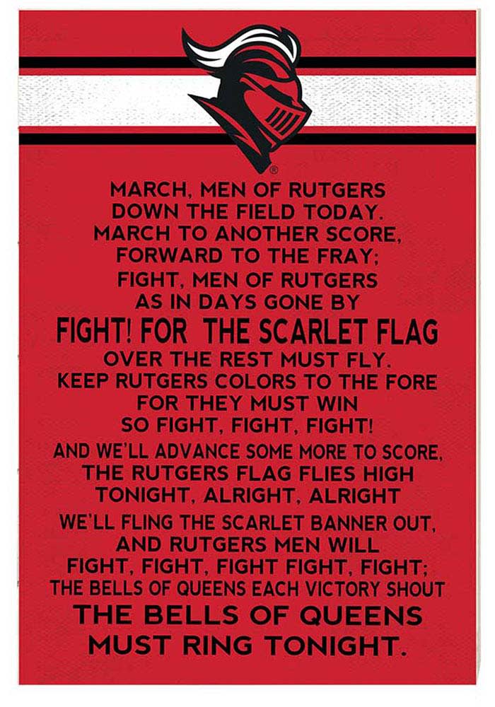 KH Sports Fan Rutgers Scarlet Knights 35x24 Fight Song Sign