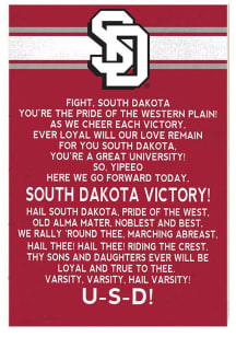 KH Sports Fan South Dakota Coyotes 34x23 Fight Song Sign