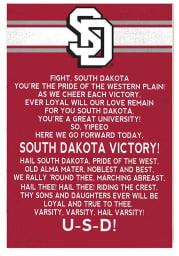 KH Sports Fan South Dakota Coyotes 35x24 Fight Song Sign