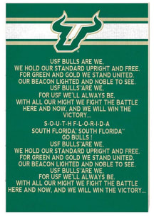 KH Sports Fan South Florida Bulls 34x23 Fight Song Sign