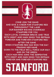 KH Sports Fan Stanford Cardinal 34x23 Fight Song Sign