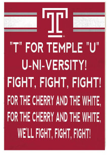 KH Sports Fan Temple Owls 34x23 Fight Song Sign