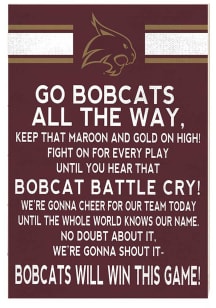 KH Sports Fan Texas State Bobcats 34x23 Fight Song Sign