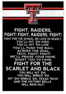 KH Sports Fan Texas Tech Red Raiders 34x23 Fight Song Sign
