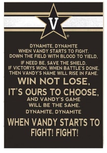 KH Sports Fan Vanderbilt Commodores 34x23 Fight Song Sign