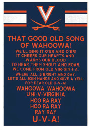 KH Sports Fan Virginia Cavaliers 35x24 Fight Song Sign