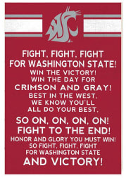 KH Sports Fan Washington State Cougars 35x24 Fight Song Sign