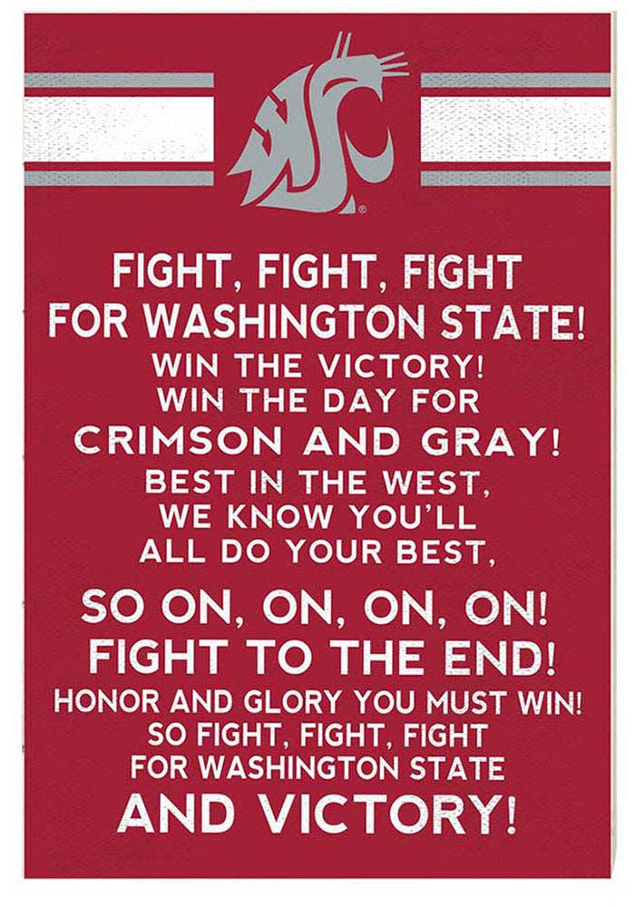 KH Sports Fan Washington State Cougars 35x24 Fight Song Sign