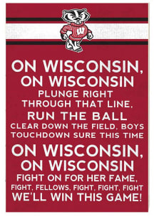 KH Sports Fan Wisconsin Badgers 34x23 Fight Song Sign