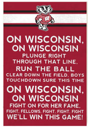 KH Sports Fan Wisconsin Badgers 35x24 Fight Song Sign