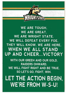 KH Sports Fan Wright State Raiders 34x23 Fight Song Sign