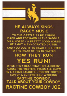 KH Sports Fan Wyoming Cowboys 34x23 Fight Song Sign