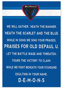 KH Sports Fan DePaul Blue Demons 34x23 Fight Song Sign