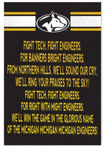 KH Sports Fan Michigan Tech Huskies 34x23 Fight Song Sign