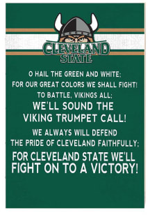 KH Sports Fan Cleveland State Vikings 34x23 Fight Song Sign