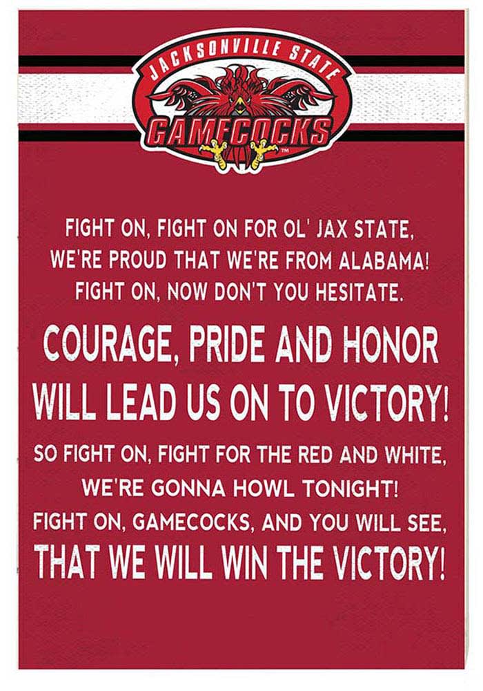 KH Sports Fan Jacksonville State Gamecocks 35x24 Fight Song Sign