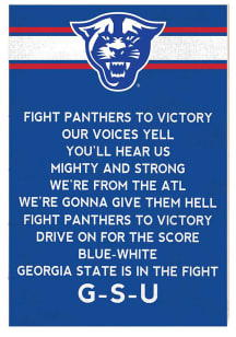 KH Sports Fan Georgia State Panthers 34x23 Fight Song Sign