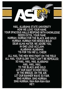 KH Sports Fan Alabama State Hornets 34x23 Fight Song Sign