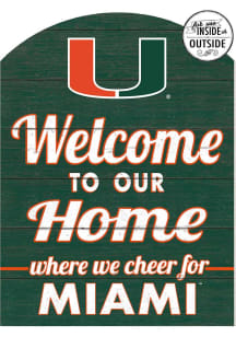 KH Sports Fan Miami Hurricanes 16x22 Indoor Outdoor Marquee Sign