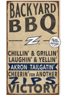 KH Sports Fan Akron Zips 11x20 Indoor Outdoor BBQ Sign