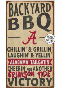 KH Sports Fan Alabama Crimson Tide 11x20 Indoor Outdoor BBQ Sign