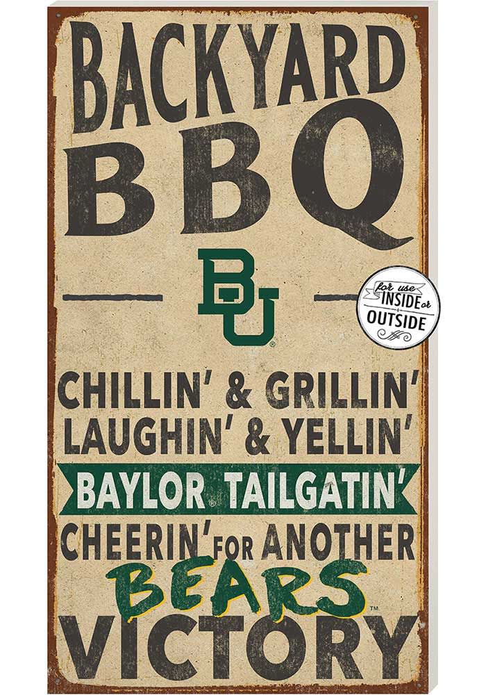 KH Sports Fan Baylor Bears 11x20 Indoor Outdoor BBQ Sign