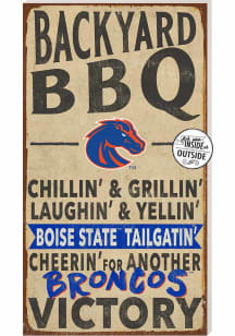 KH Sports Fan Boise State Broncos 11x20 Indoor Outdoor BBQ Sign