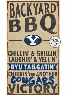 KH Sports Fan BYU Cougars 11x20 Indoor Outdoor BBQ Sign