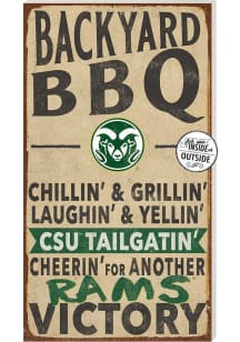 KH Sports Fan Colorado State Rams 11x20 Indoor Outdoor BBQ Sign