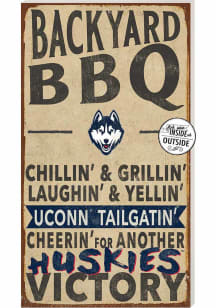 KH Sports Fan UConn Huskies 11x20 Indoor Outdoor BBQ Sign