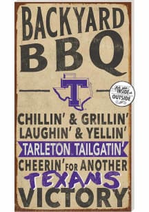 KH Sports Fan Tarleton State Texans 11x20 Indoor Outdoor BBQ Sign